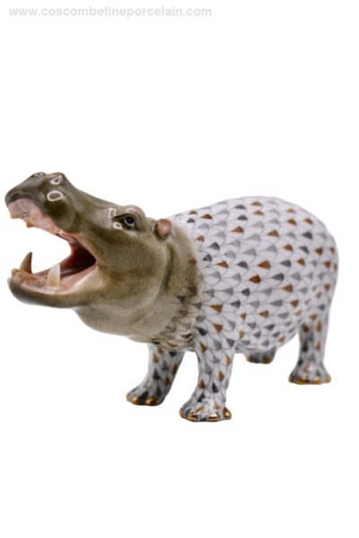 Herend Yawning hippo Limited Edition