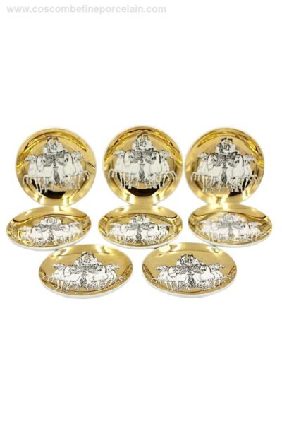 Piero Fornasetti Classical Plates Coasters Milano Italy