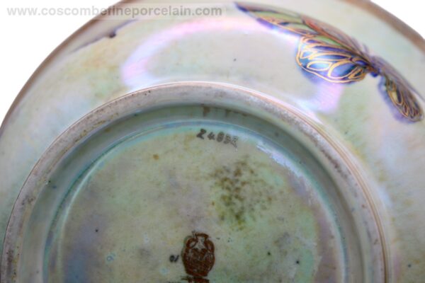Wedgwood 8" K'ang Hsi Butterfly Bowl Lustre Daisy Makeig Jones