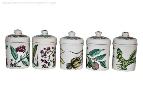 Fornasetti Spice Jars 1960s porcelain Storage pots Milan Italy