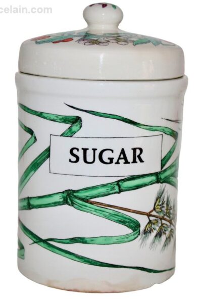 Fornasetti Sugar Canister vintage 1960s ceramic Jar