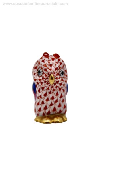 Herend Owl red fishnet design 510200