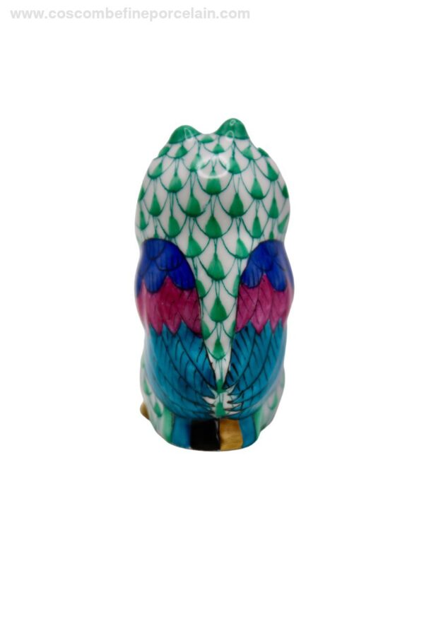 Herend Green fishnet Owl blue fishnet design 510200
