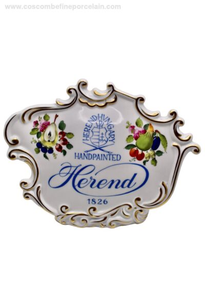 Herend Porcelain Advertising Sign ' Fruits and Flowers '