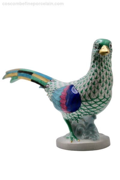 Herend Porcelain Pheasant Green Fishnet 5178