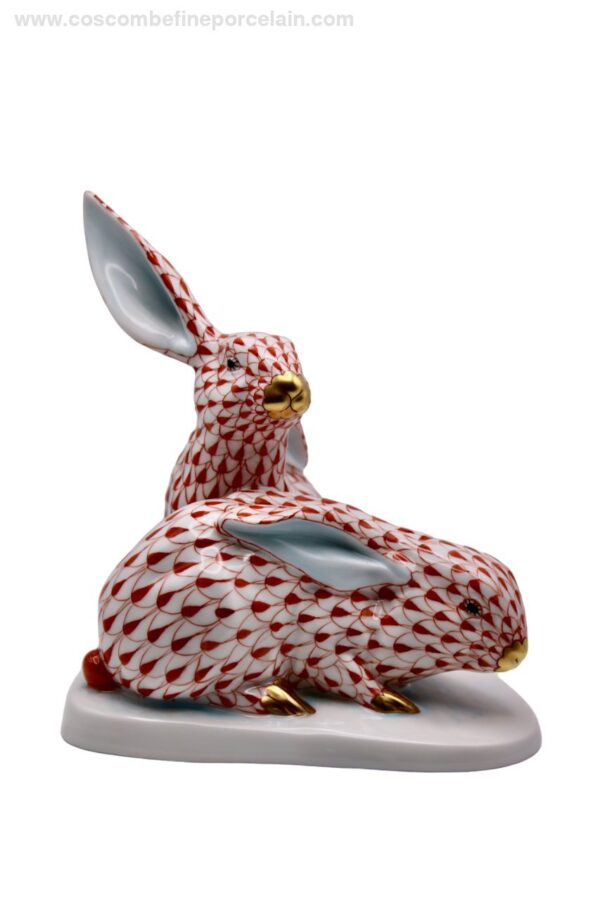 Herend Rabbits Red