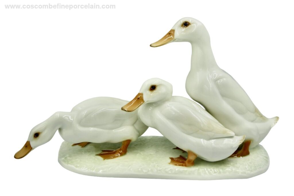 Hutschenreuther Porcelain Figure Trio Ducks