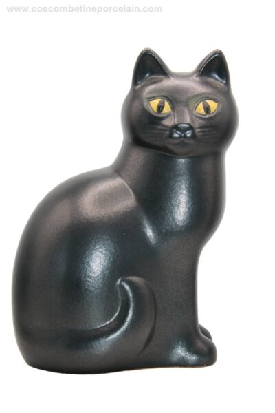 Lisa Larson Black Murre Cat - Gustavsberg Chamotte Stoneware