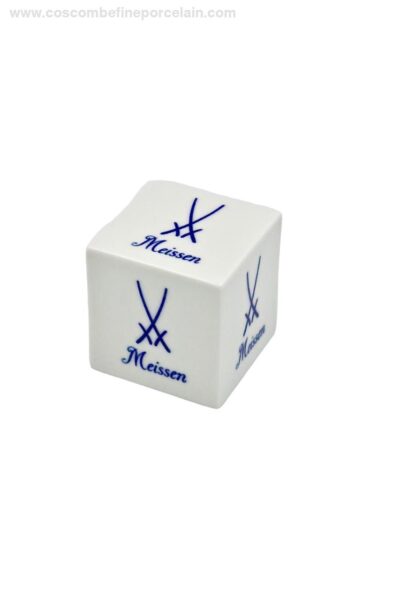 Meissen Porcelain Cube Paperweight