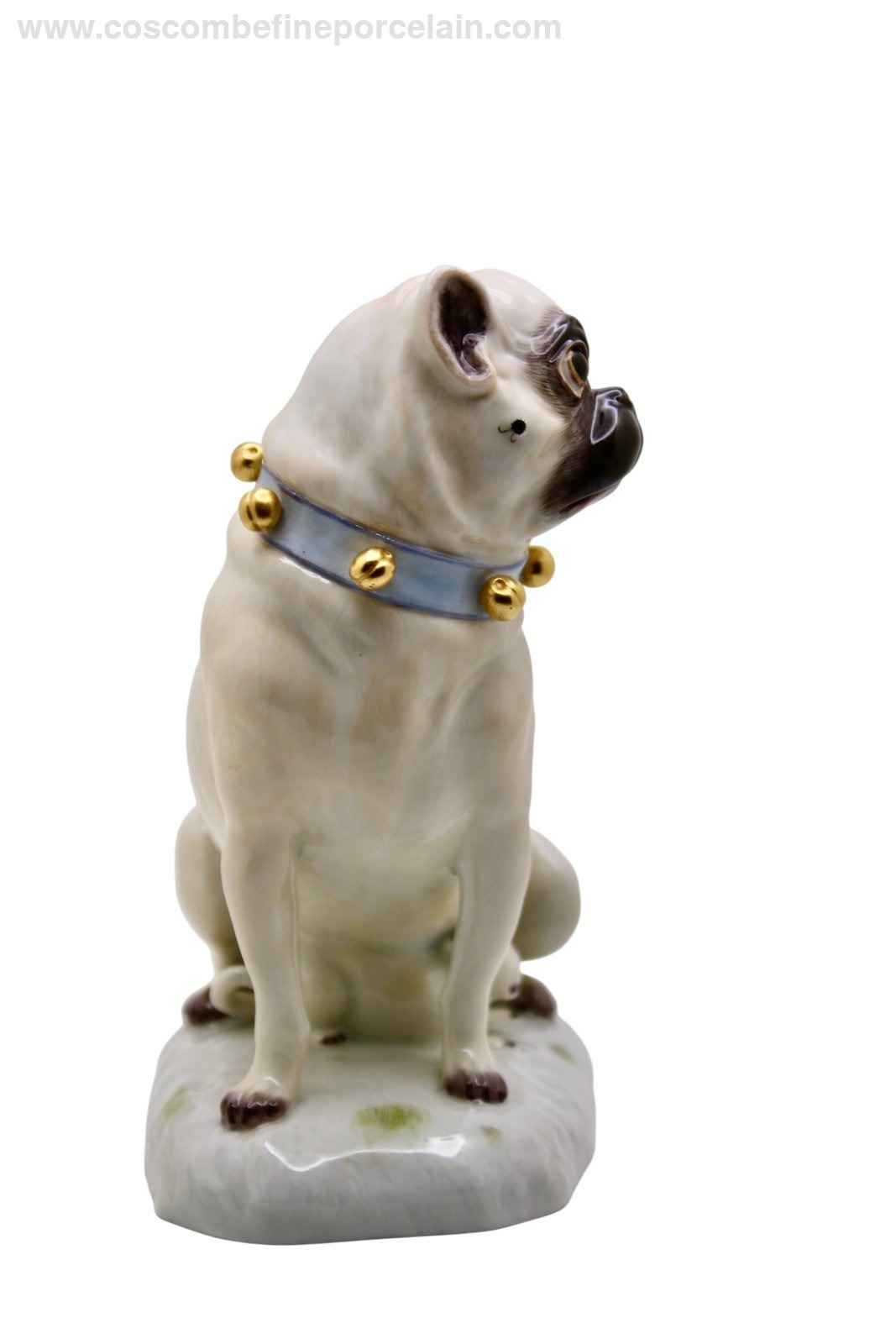 Meissen Porcelain Pug with Puppy Kaendler Hand painted