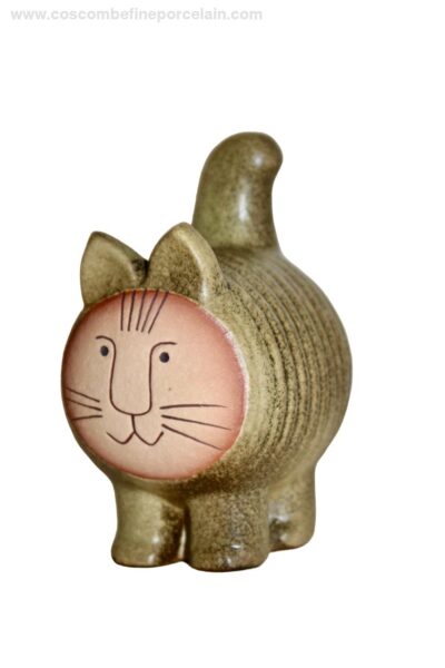 Lisa Larson Grey Barrel Cat - series Jura Gustavsberg