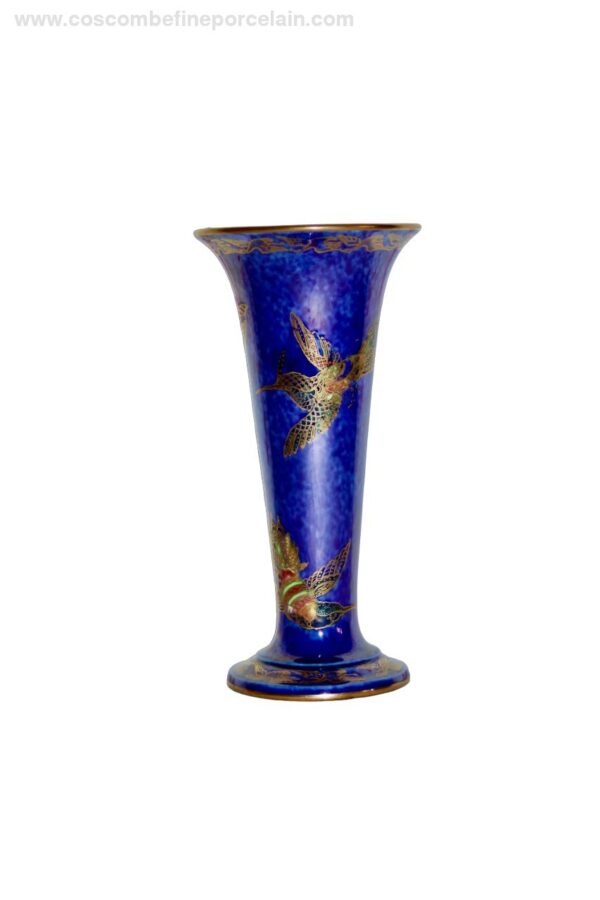 Wedgwood Blue Lustre Hummingbirds Vase Daisy Makeig-Jones