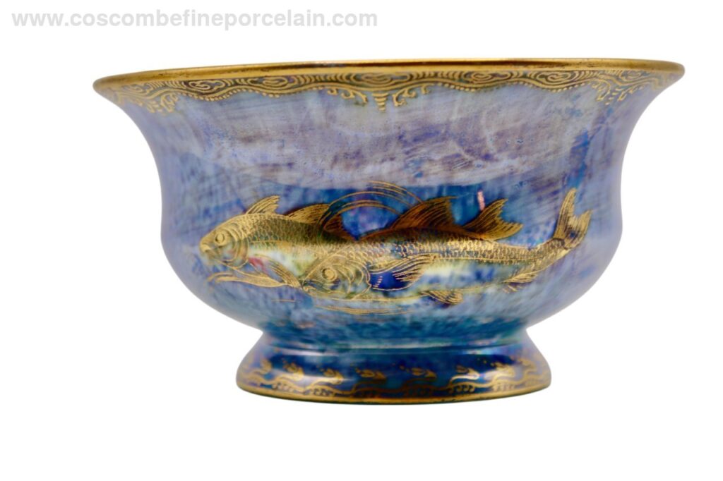 Wedgwood Carp Blue Lustre Byerley Bowl Z4920 Fish