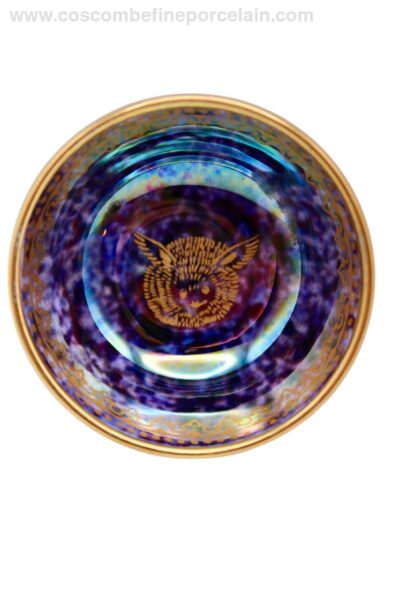 Wedgwood Miniature Lustre Bowl orange blue Z4825
