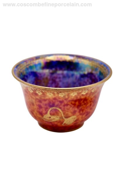 Wedgwood Miniature Lustre Bowl orange blue Z4825