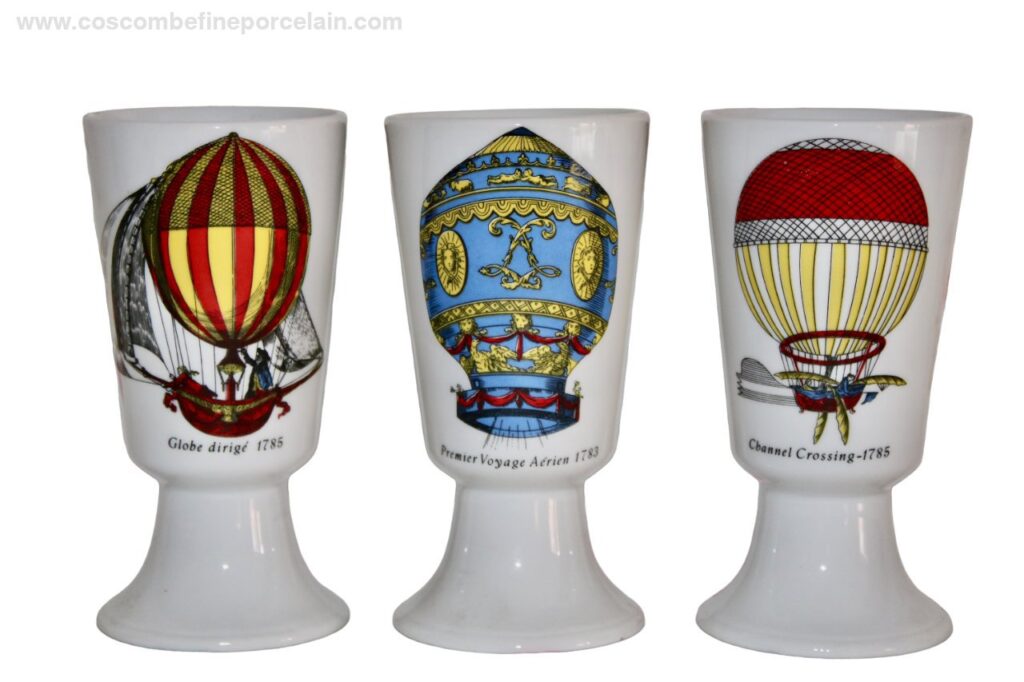Fornasetti Flying Machines Hot Air Balloons Porcelain